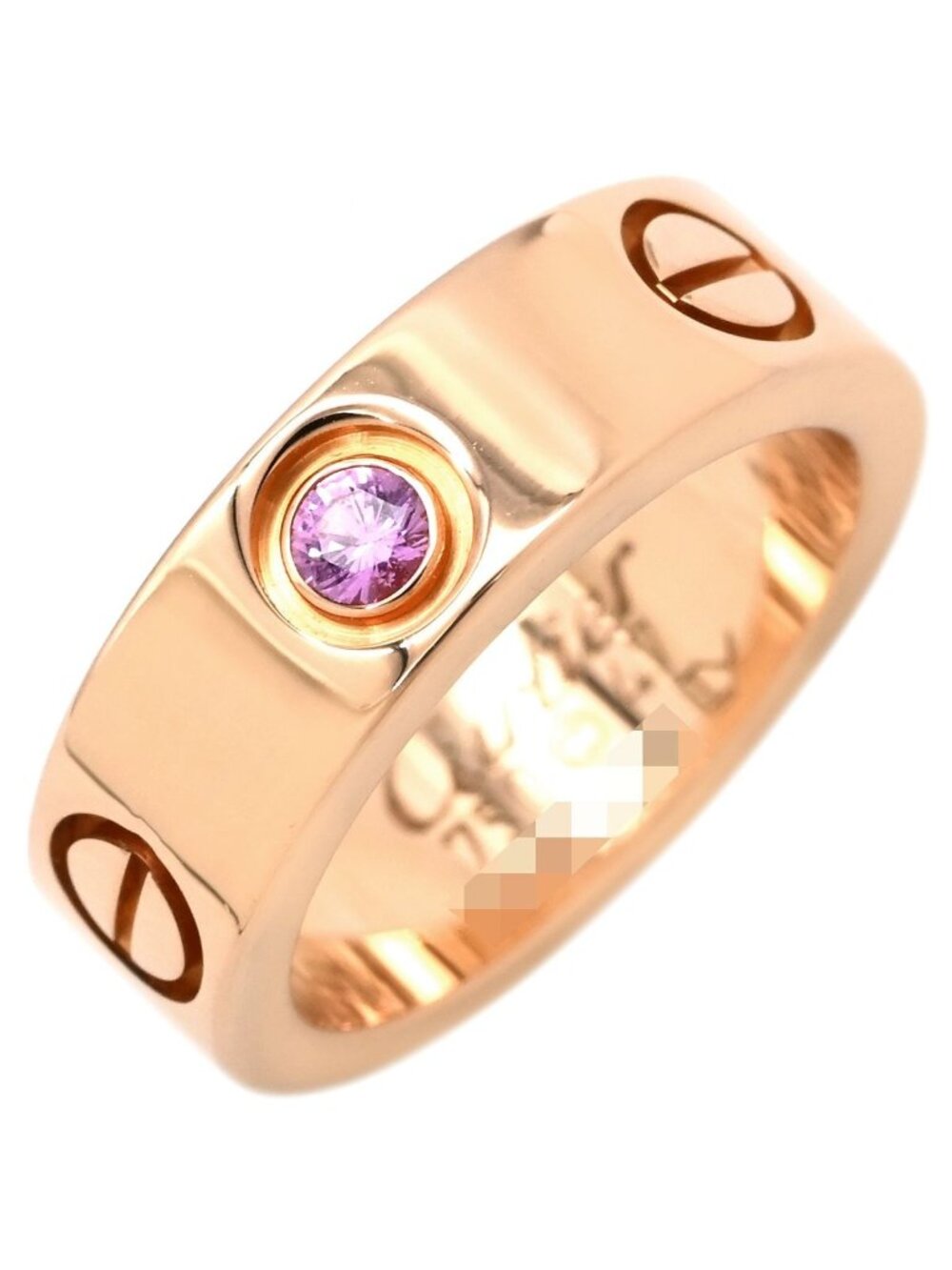 Cartier Ring Love Pink Sapphire Gold 47 18k